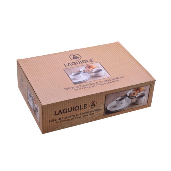 LAGUIOLE - 40268144 - Lot d'Assiettes et Tasses Vintage 4 pièces