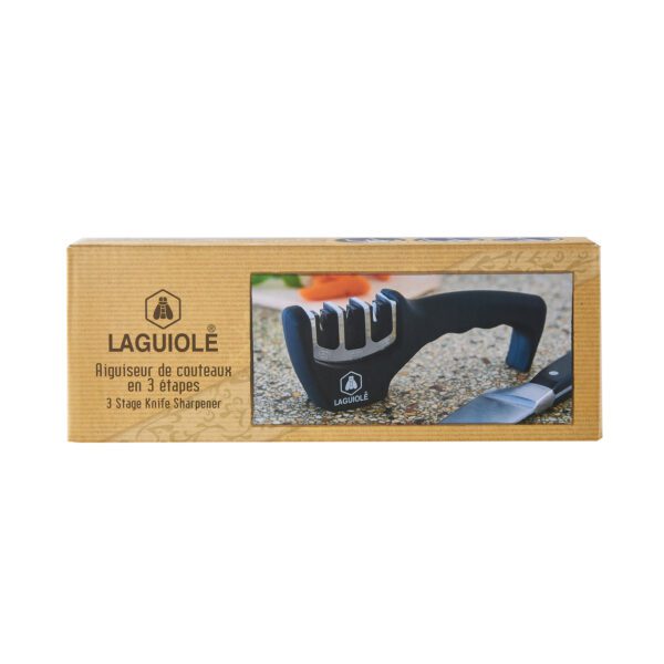 LAGUIOLE - 40268463 - Aiguiseur de Couteaux en 3 Etapes - Noir