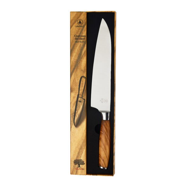 LAGUIOLE - 40268467 - Couteau du Chef - Manche en Bois d'Olivier