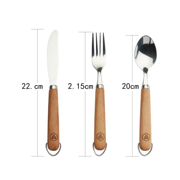 LAGUIOLE - 40268476 - Set de Pique Nique manche en bois de Hêtre 3 pièces