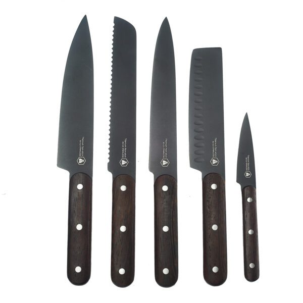 LAGUIOLE - 40268478 - Set de 5 Couteaux de Cuisine Lame Noire