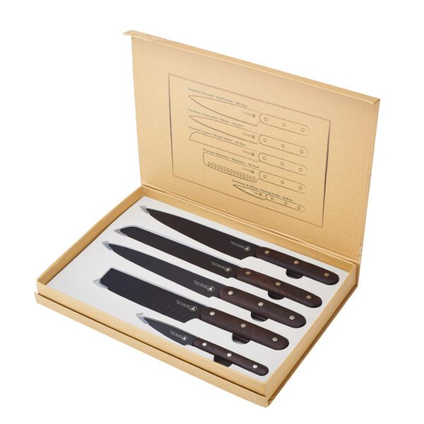 LAGUIOLE - 40268478 - Set de 5 Couteaux de Cuisine Lame Noire