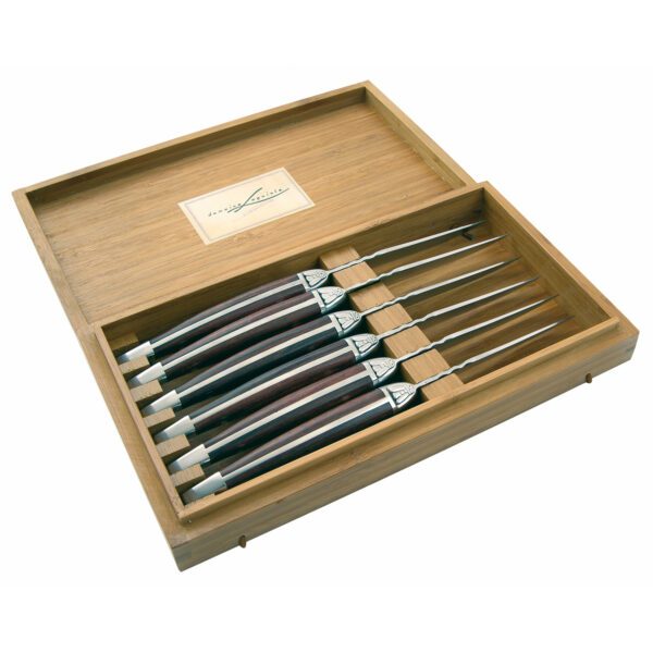 LAGUIOLE - 40268532 - Ensemble de couteaux à viande en Inox et Bois de Palissandre 6 pièces