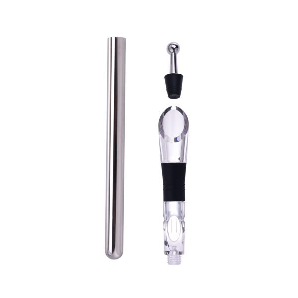 LAGUIOLE - 40268876 - Set rafraichisseur de vin de 3 pièces - Inox, verre et plastique - Boîte cadeau