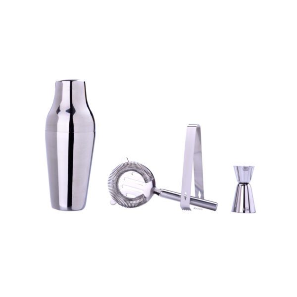 LAGUIOLE - 40268886 - Kit cocktail 4 pièces - Inox - Shaker, doseur, passoire, pince à glaçons