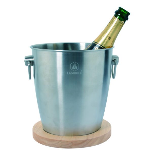 LAGUIOLE - 40268930 - Seau à champagne avec socle en bois amovible