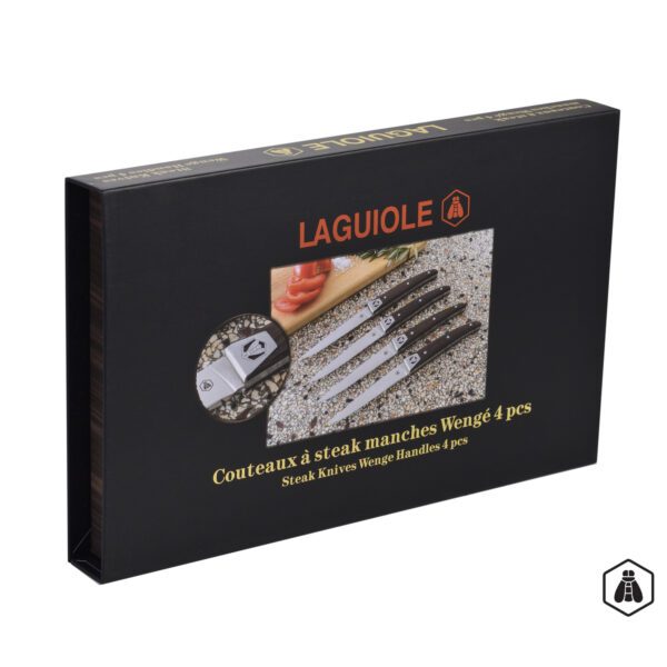 LAGUIOLE - 40269075 - Coffret de 4 Couteaux à Steak en Bois Wenge