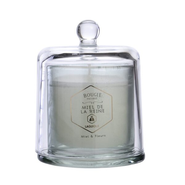 LAGUIOLE - 40269804 - Bougie Parfumée en verre et sa cloche Miel et Fleurs 145 g