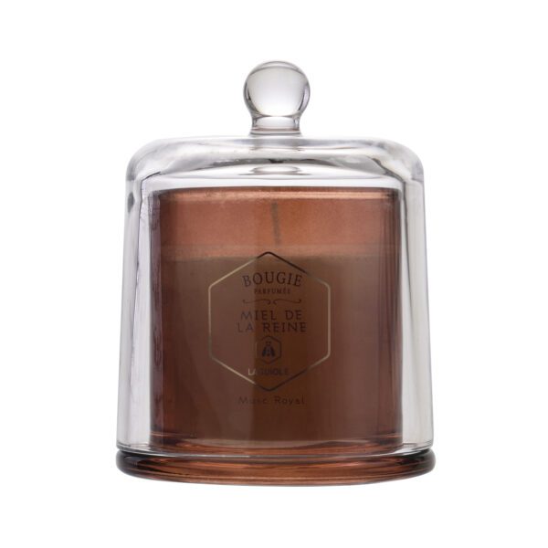 LAGUIOLE - 40269816 - Bougie Parfumée en verre avec sa cloche au Miel et Musc Blanc 145 g