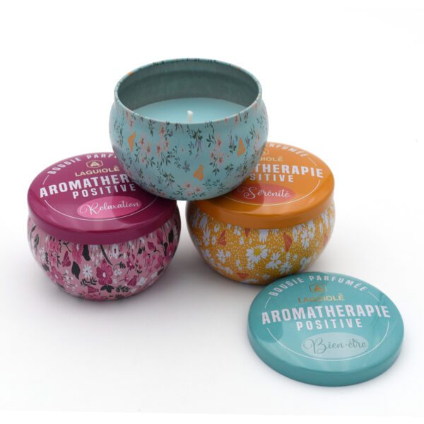 LAGUIOLE - 40269834 - Lot de 3 bougies Tin-Box - Bien-être, Sérénité, Relaxation