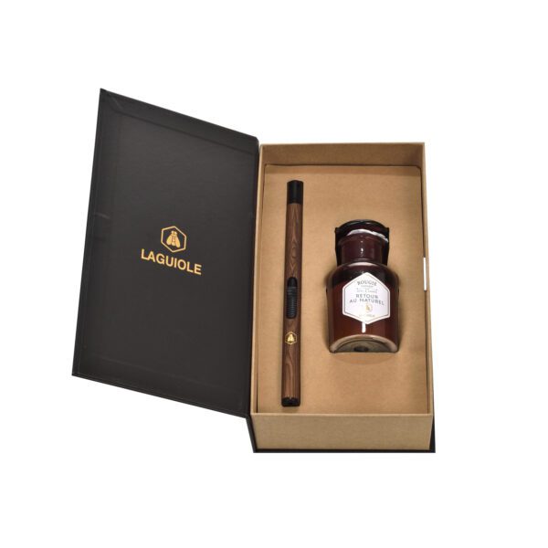 LAGUIOLE - 40269850 - Coffret Cadeau Bougie et Gastorch Miel et Ambre