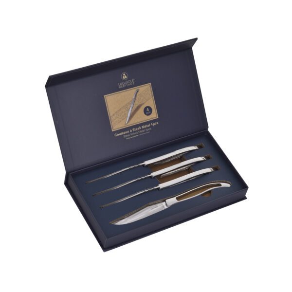 LAGUIOLE HERITAGE - 40273005 - Coffret de couteaux en métal 4 pcs Laguiole Héritage