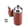 LAGUIOLE - 40268427 - Flasque à alcool avec verres en Inox et Similicuir marron