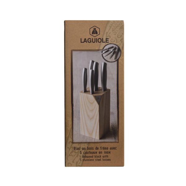 LAGUIOLE - 40269024 - Bloc de 5 couteaux de cuisine