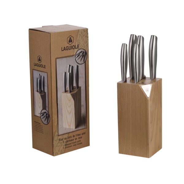 LAGUIOLE - 40269024 - Bloc de 5 couteaux de cuisine