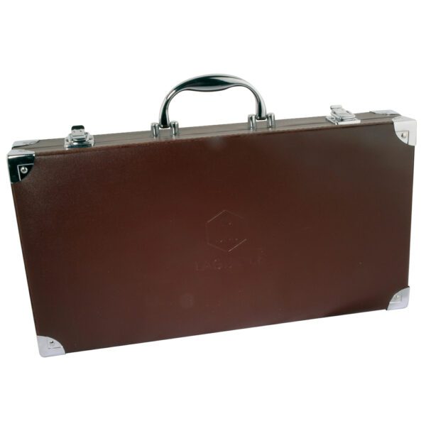 LAGUIOLE - 40268321 - Valisette barbecue - 6 ustensiles barbecue - Inox - Manches en bois de pakka