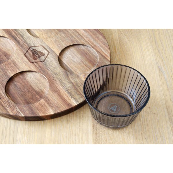 LAGUIOLE - 40269115 - Bols Apéritif en verre et support en bois x4