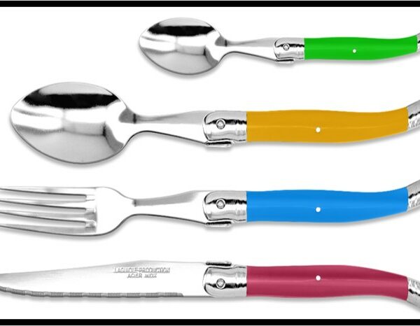 Ménagère Laguiole - Manche Coloré – 24 pièces