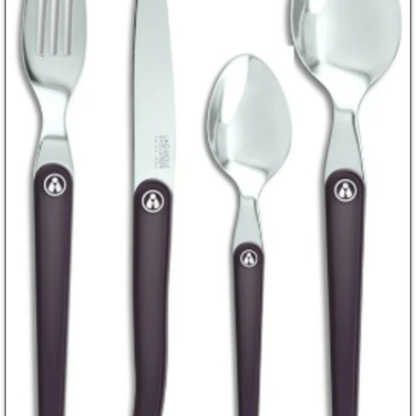 Ménagère Laguiole – Manche Carbone ABS – 16 pièces