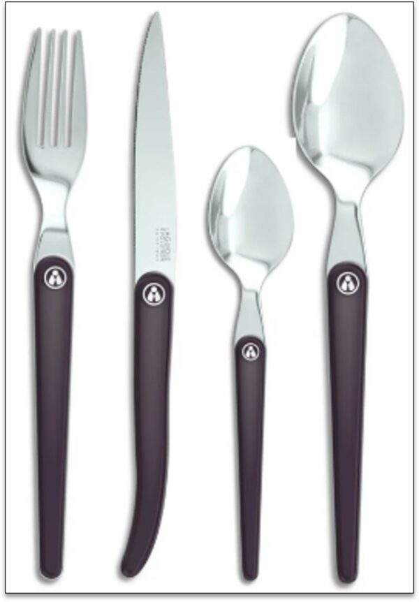 Ménagère Laguiole – Manche Carbone ABS – 16 pièces