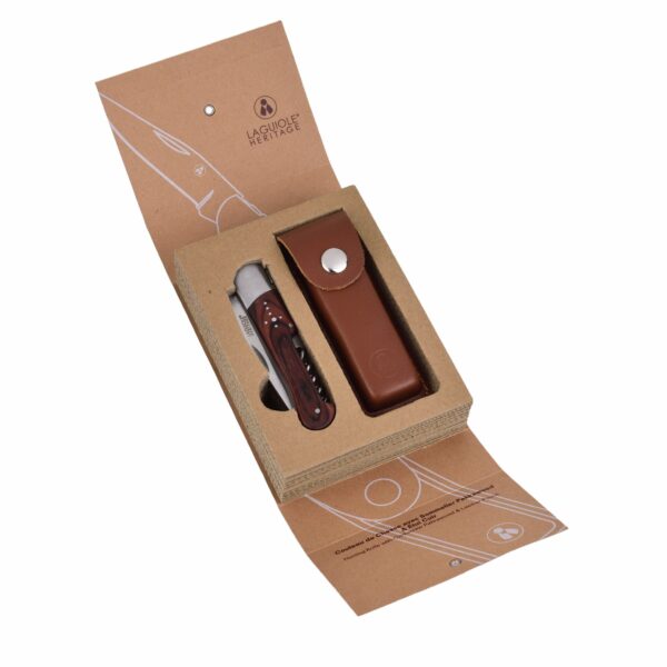 Couteau Pliant Sommelier Laguiole – Manche Pakkawood avec Étui