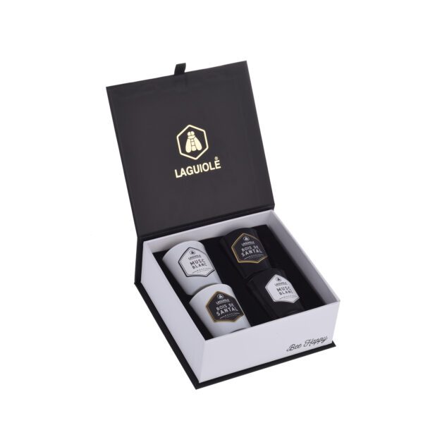 LAGUIOLE - 40269857 - Set of 4 Laguiole Mini Scented Candles – White Musk & Sandalwood