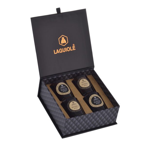 LAGUIOLE - 40269858 - Set of 4 Laguiole Mini Scented Candles – Whiskey & Rum