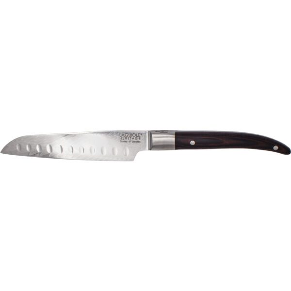 LAGUIOLE HERITAGE - 40271029 - Couteau Santoku Laguiole Heritage 18 cm – Bois Noir, Lame Damas