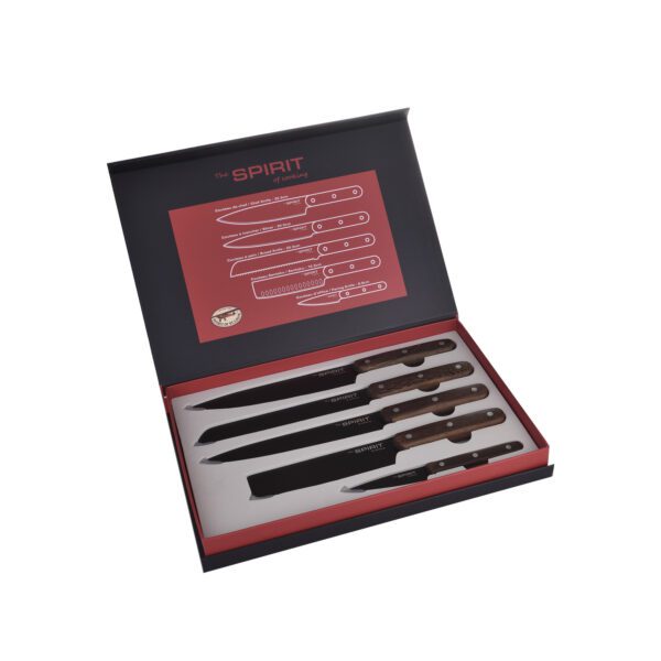 SPIRIT OF ST. LOUIS - 40366006 - Set de 5 Couteaux de Cuisine Lame Noire